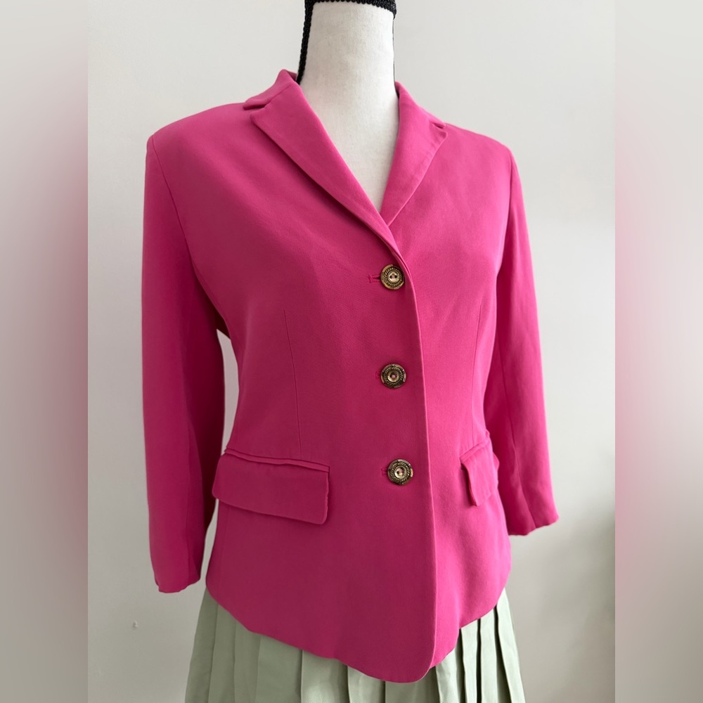 Silk Jones New York Vibrant Pink Blazer